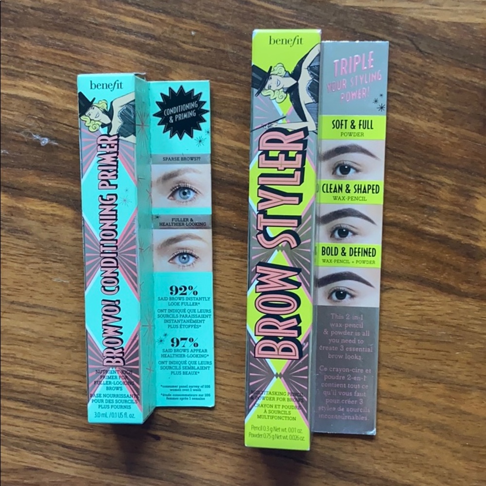 Benefit brow styler and browvo conditioning primer